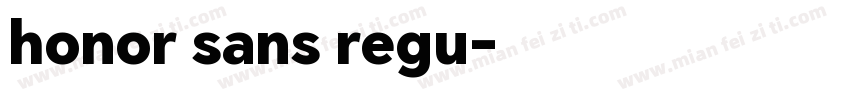 honor sans regu字体转换